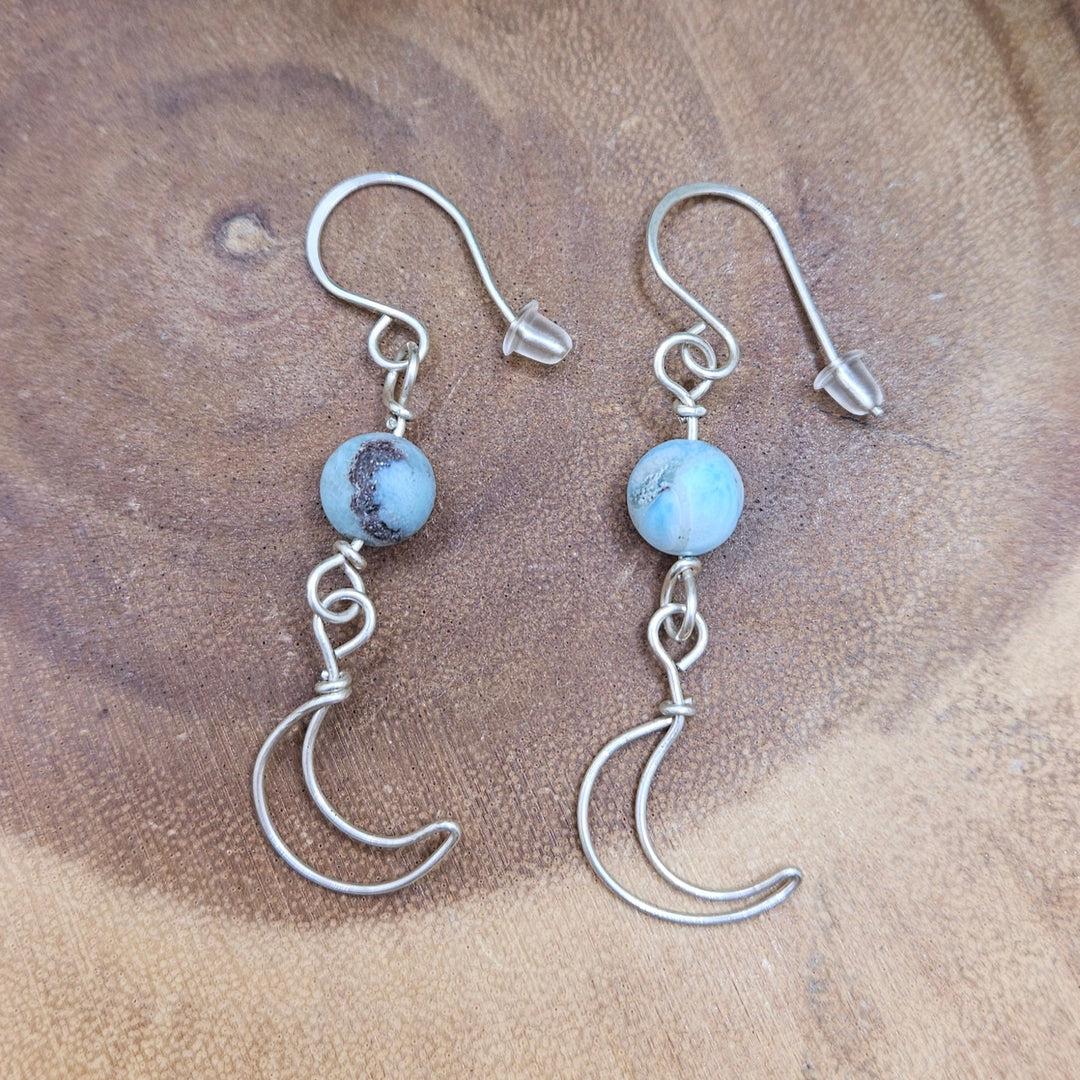 Larimar Sterling Silver Earrings