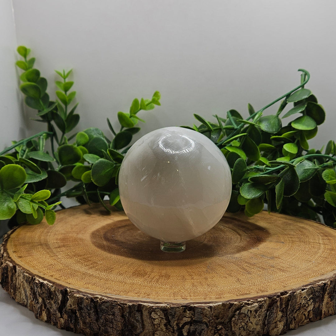 Satin Spar (Selenite) Sphere 9'' Diameter (XL)