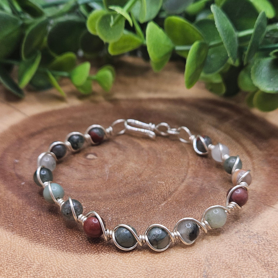 Bloodstone Silver-Plated Bracelet