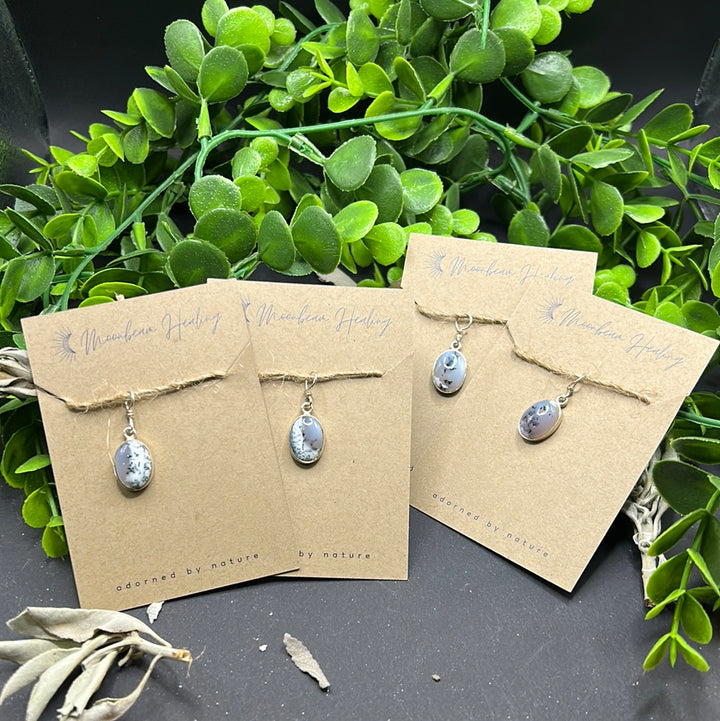 Dendritic Opal Sterling Silver Pendant