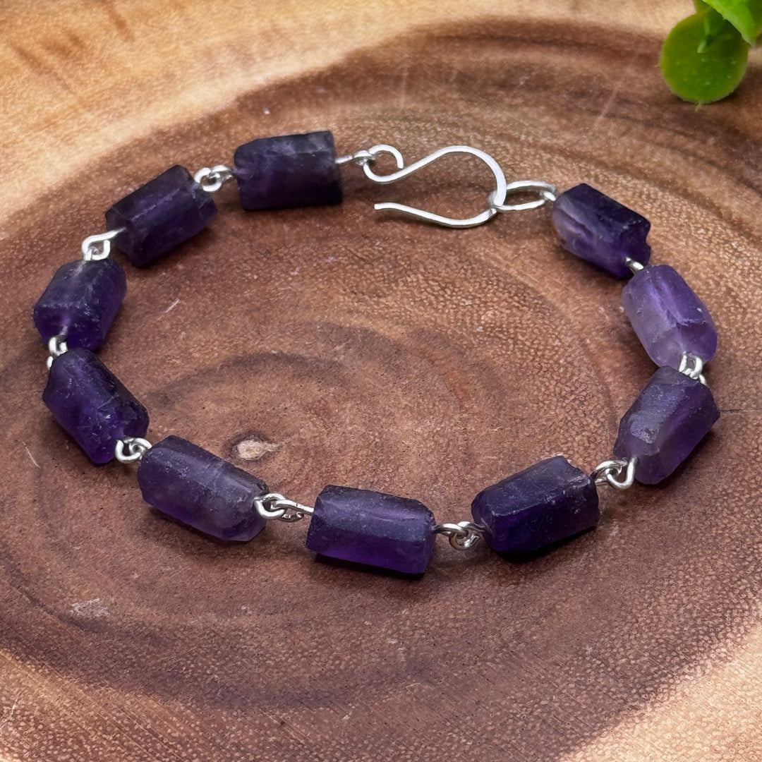 Amethyst Sterling Silver Bracelet