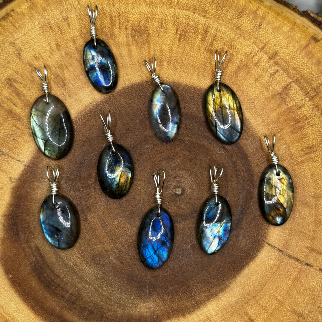 Labradorite Oval Pendants