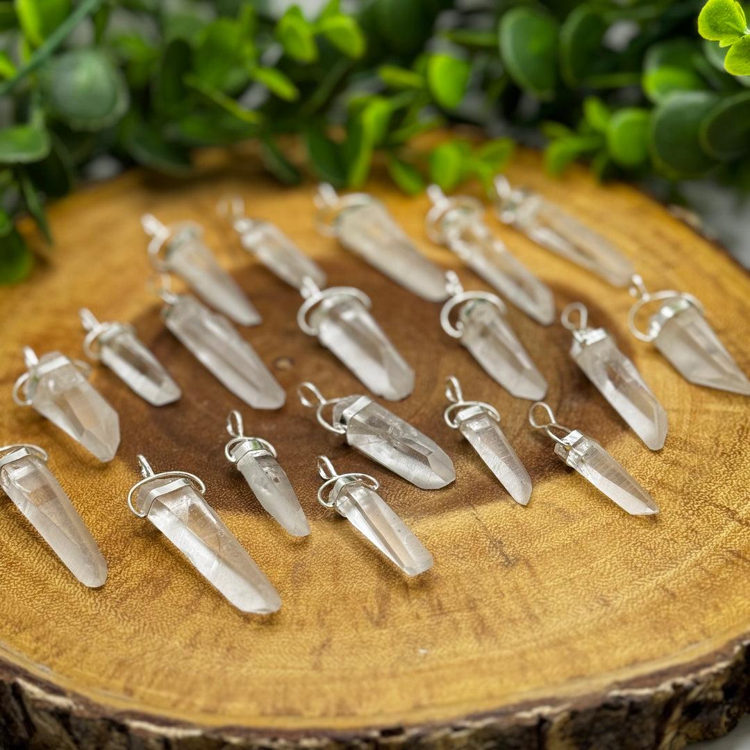 Lemurian Quartz Sterling Silver Pendant