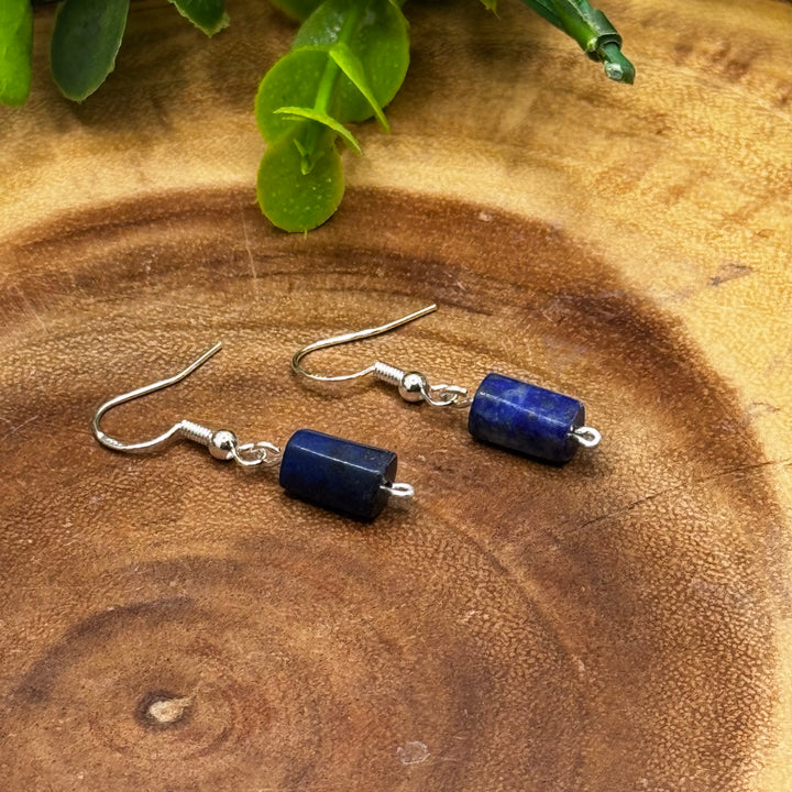 Lapis Lazuli Sterling Silver Dainty Earrings