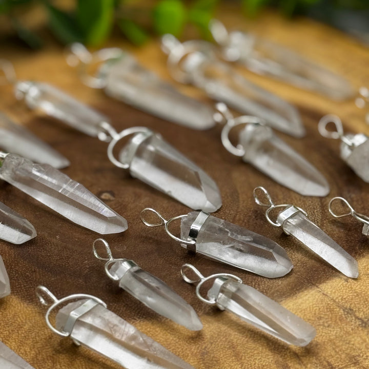 Lemurian Quartz Sterling Silver Pendant