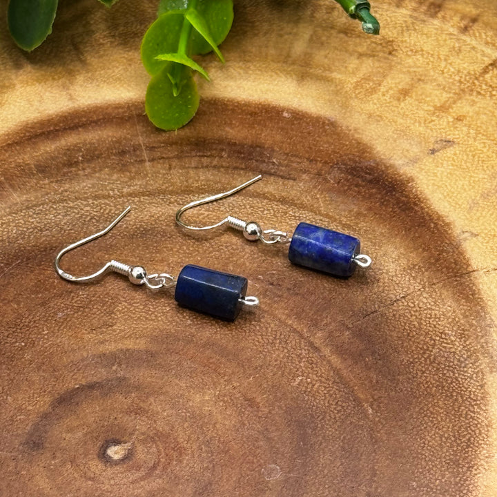 Lapis Lazuli Sterling Silver Dainty Earrings