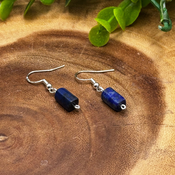 Lapis Lazuli Sterling Silver Dainty Earrings
