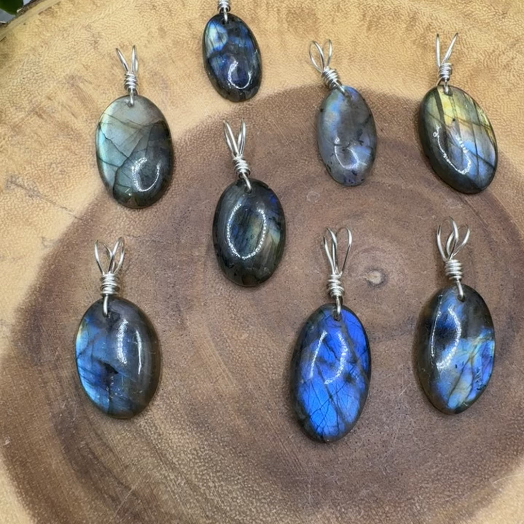 Labradorite Oval Pendants