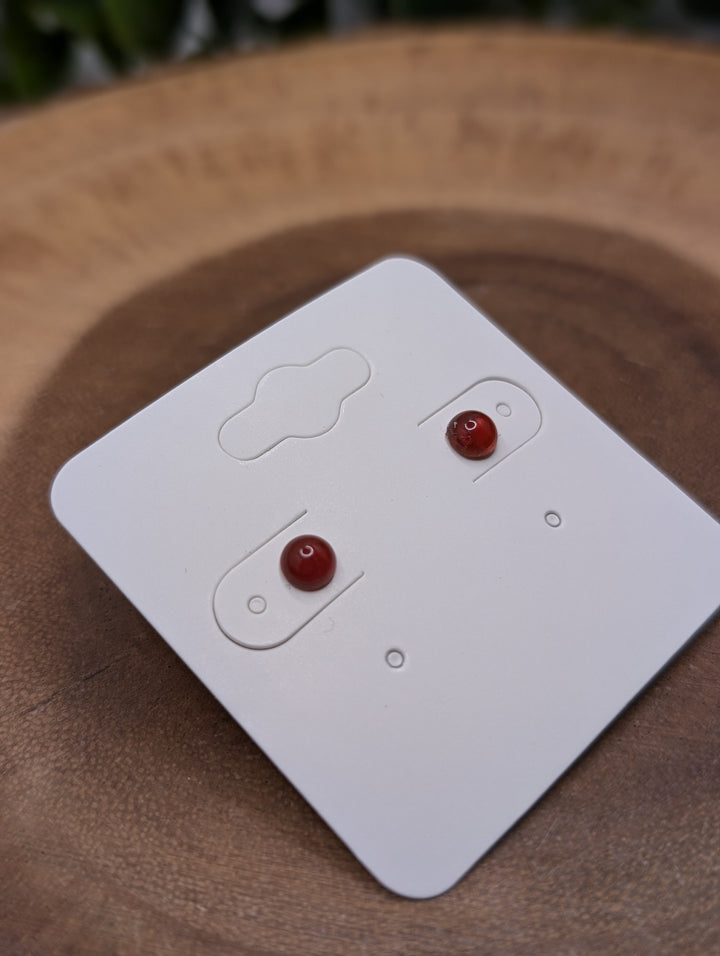Carnelian Stud Earrings