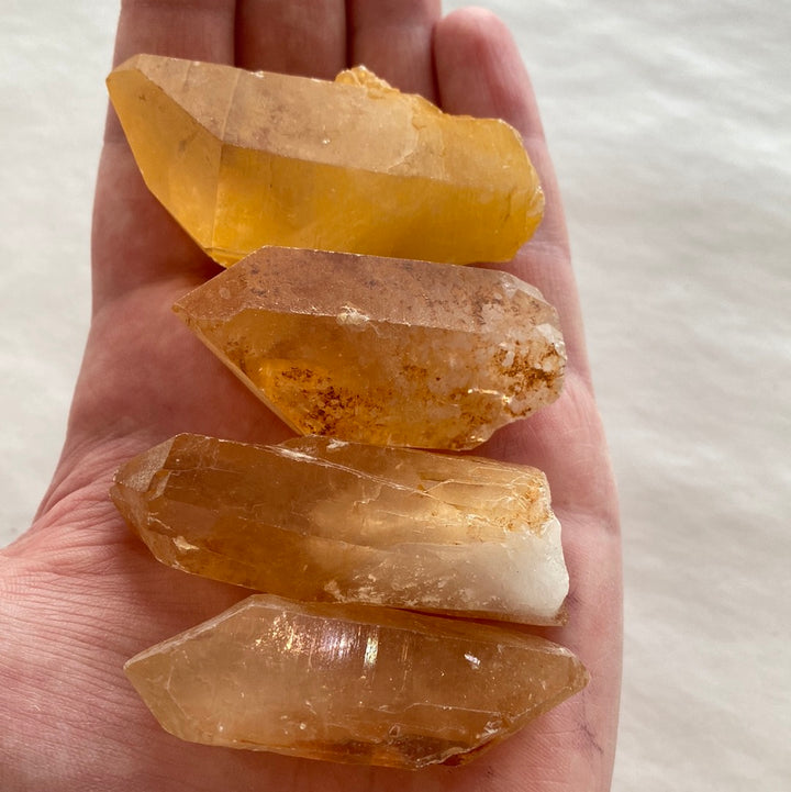 Tangerine Quartz rough Points