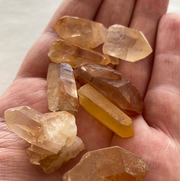 Tangerine Quartz rough Points