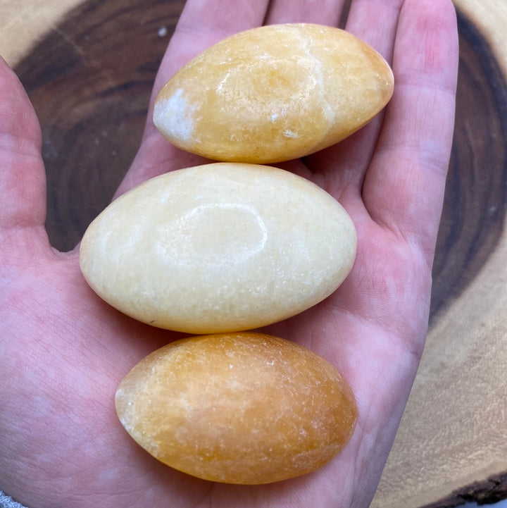 Orange Calcite Palm Stone