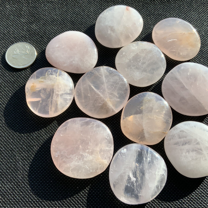 Rose Quartz Polished Palm Stone Crystal
