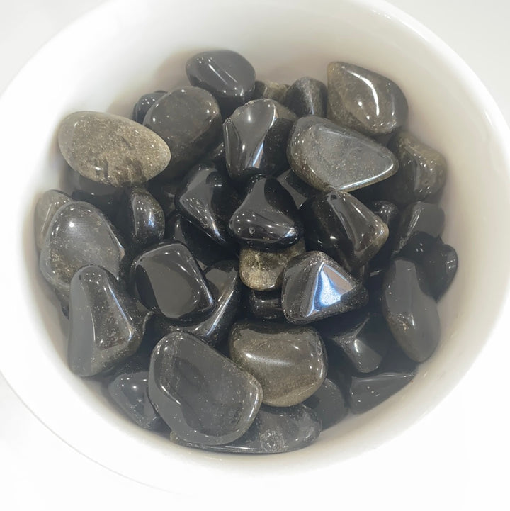 Gold Sheen Obsidian Tumbled