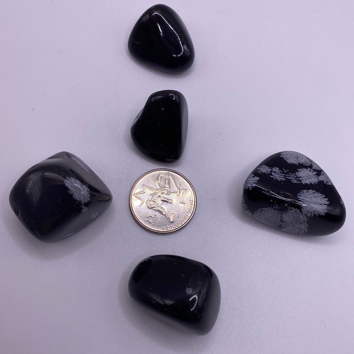 Snowflake Obsidian Tumbled Stones