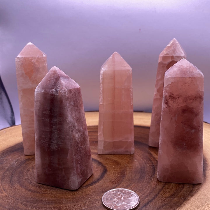Rose Calcite obelisk