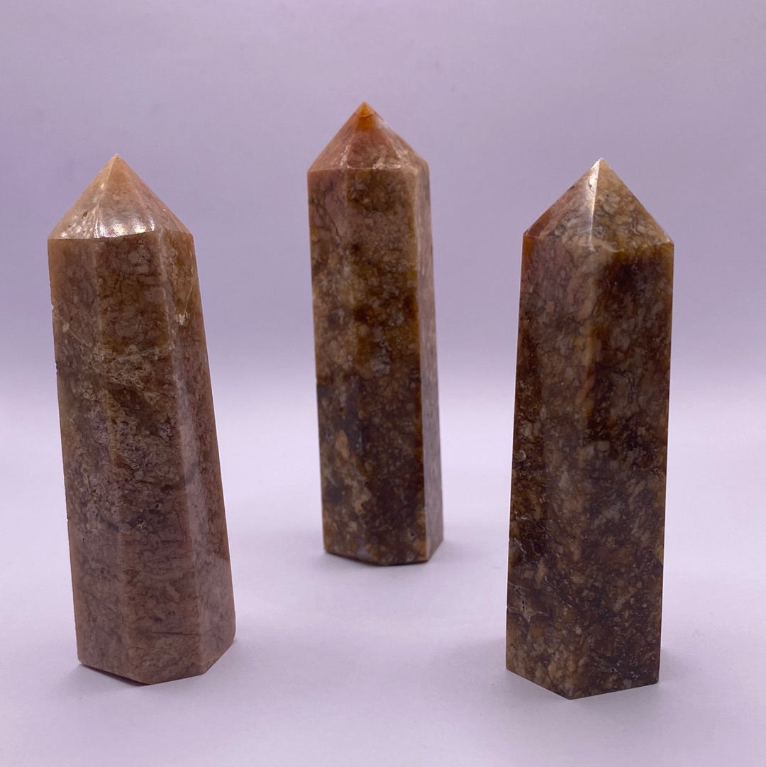 Cherry Agate Polished Point