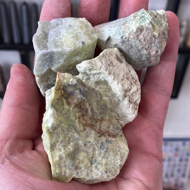 Green Serpentine Rough Cut