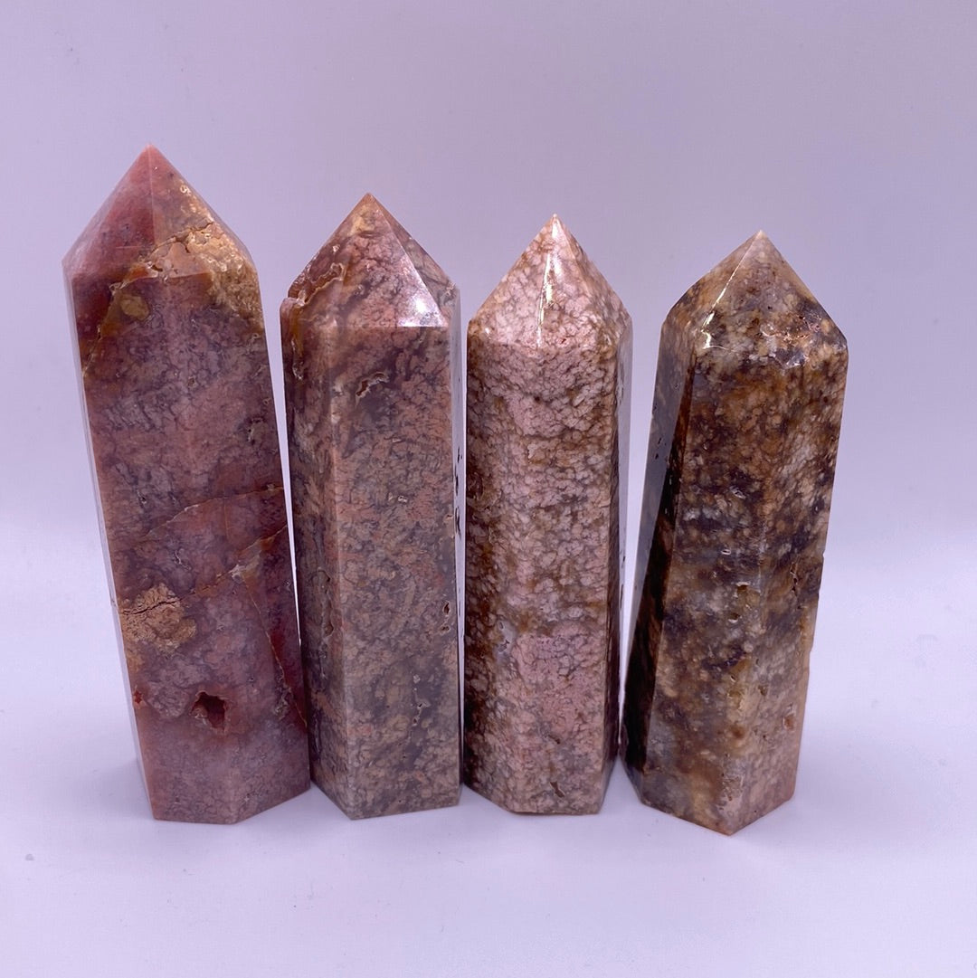 Cherry Agate Polished Point