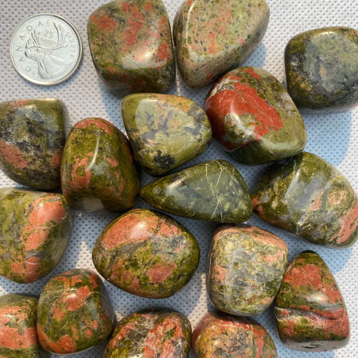 Unakite Stones Tumbled