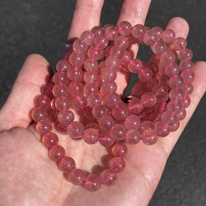 Strawberry Quartz 8mm Bracelet