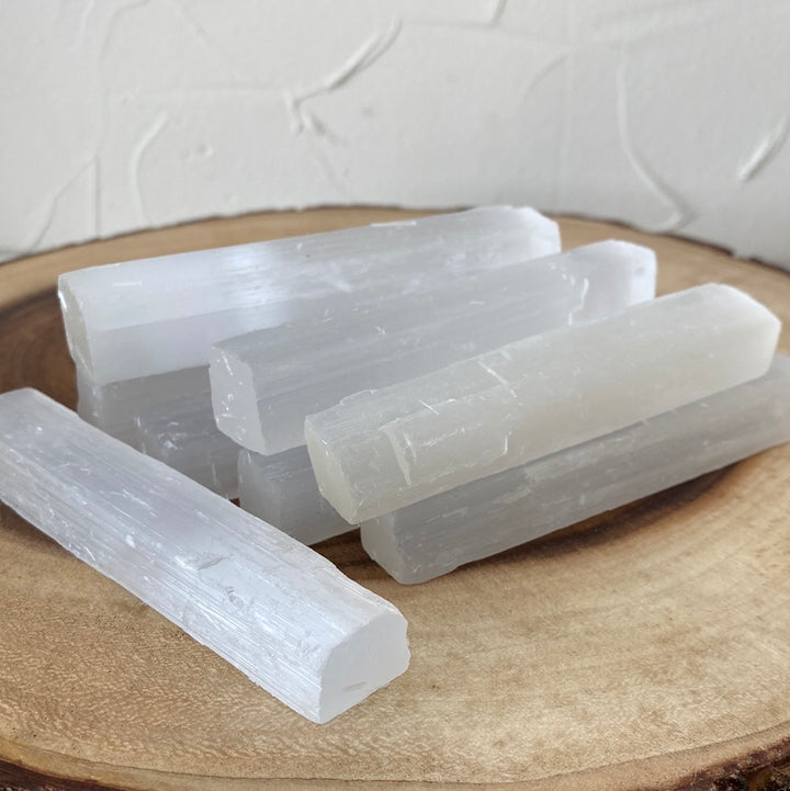 Satin-Spar (Selenite) Premium Quality Cut Sticks 4"