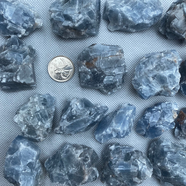 Blue Calcite Natural Rough Cut
