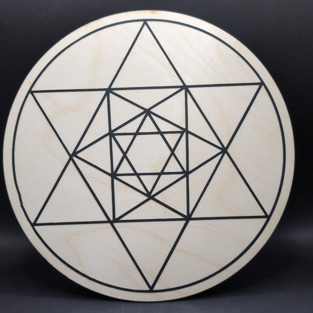 8" Six Pointed Geometry Star Crystal Grid