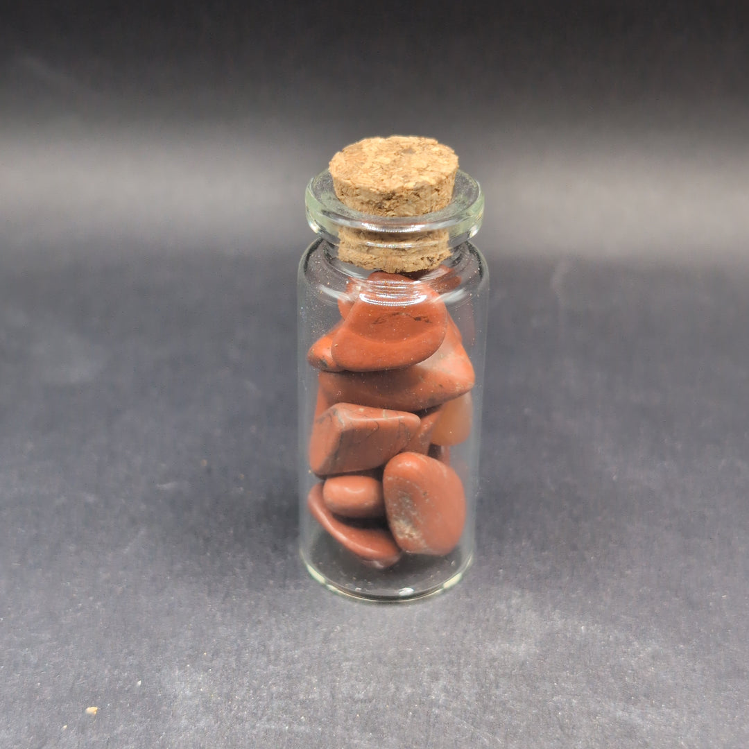 Red Jasper Chips In A Bottle