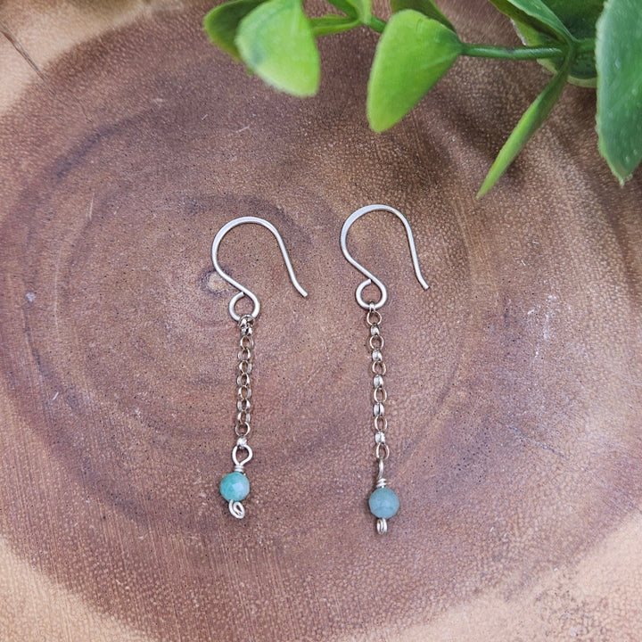 Green Aventurine Sterling Silver Earrings