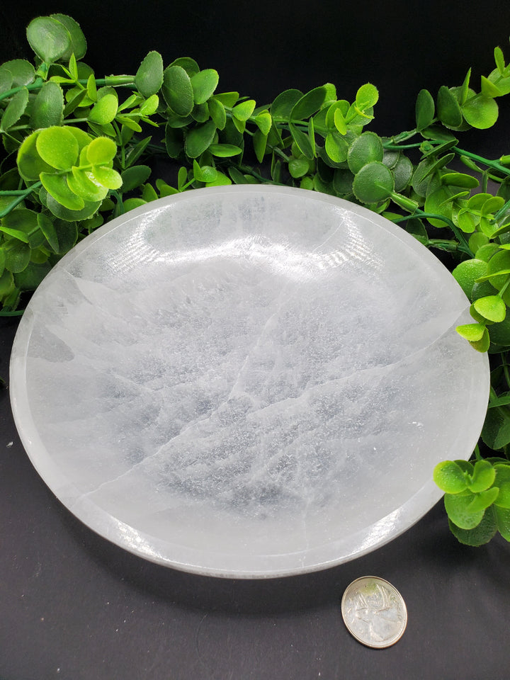 Large Round Selenite Charging Bowl (7.5")