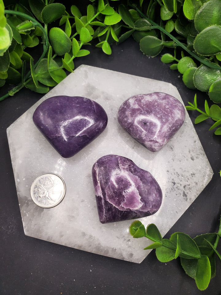 Lepidolite Hearts