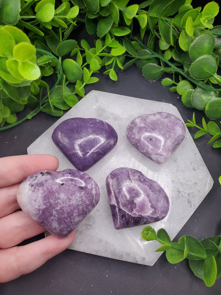 Lepidolite Hearts