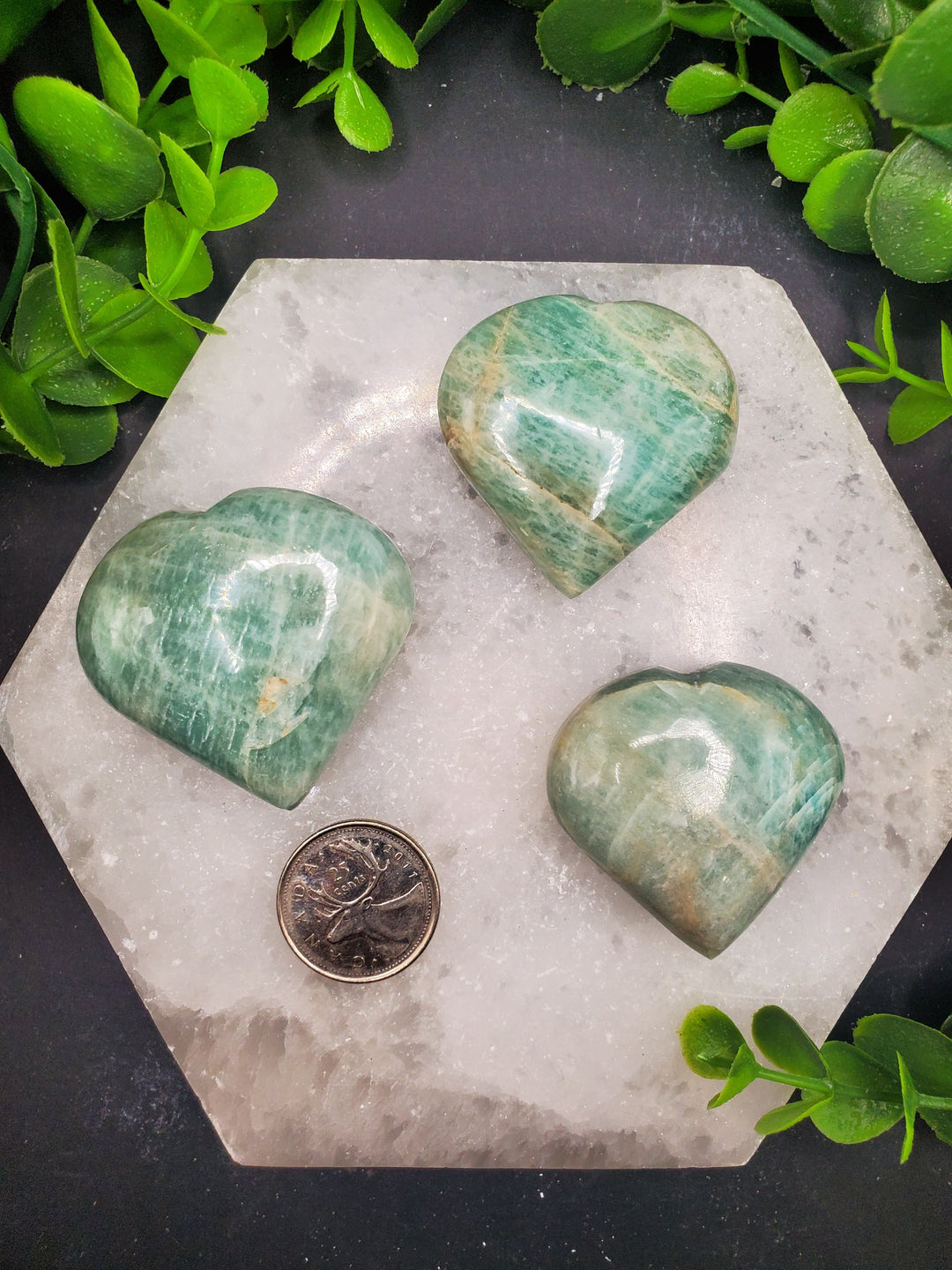 Amazonite Hearts