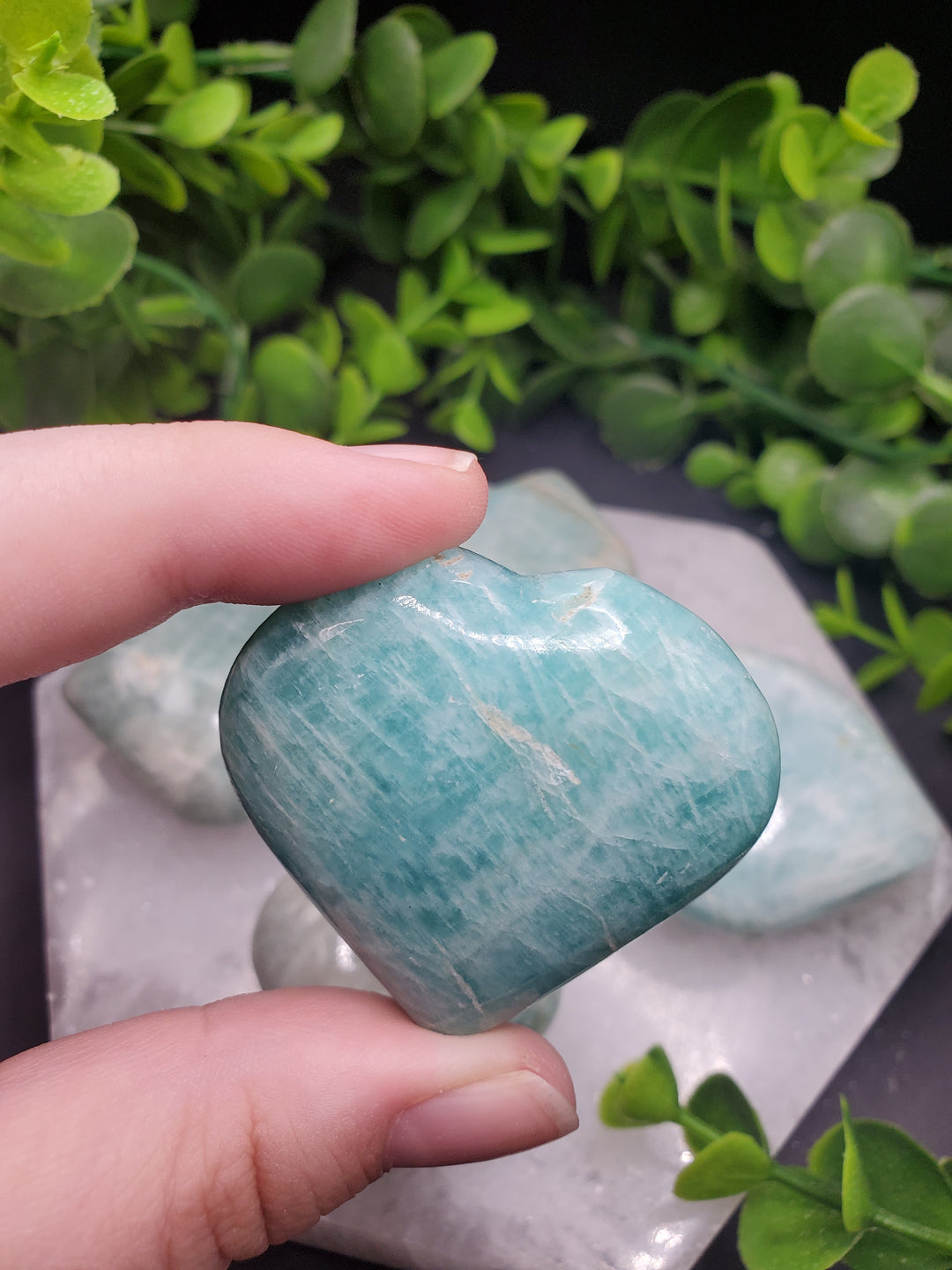 Amazonite Hearts