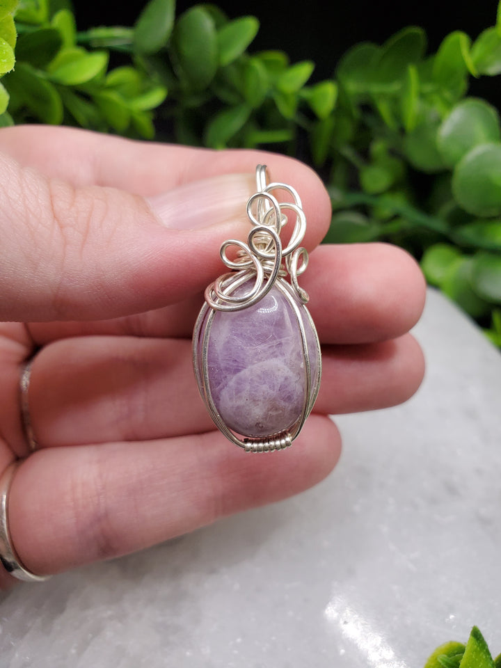 Amethyst Silver Plated Pendant