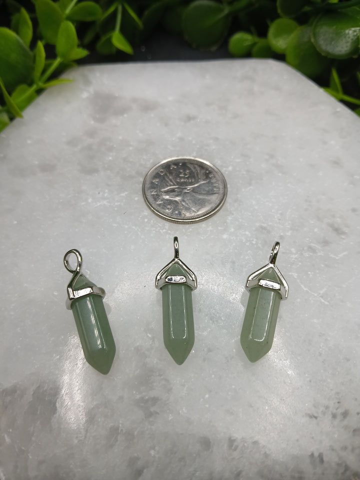 Green Aventurine Double Terminated Point Pendant