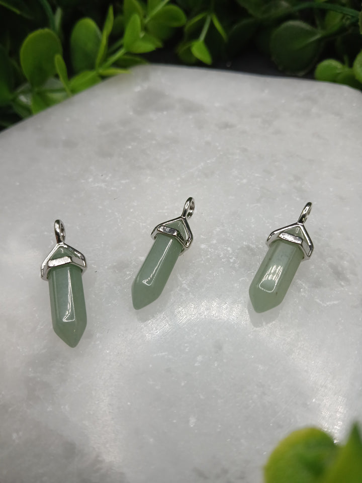 Green Aventurine Double Terminated Point Pendant