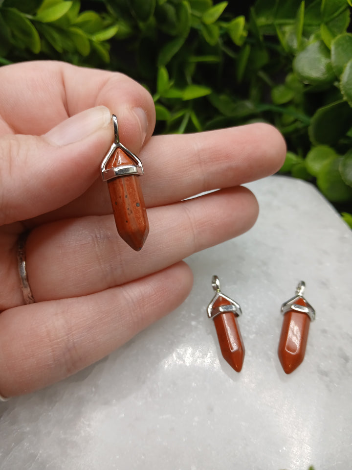 Red Jasper Double Terminated Point Pendant