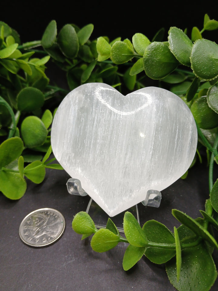 Satin Spar Hearts 70-80mm (Selenite)