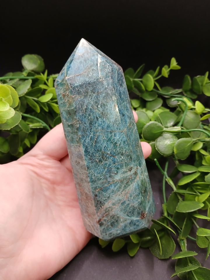 Large Blue Apatite Polished Point