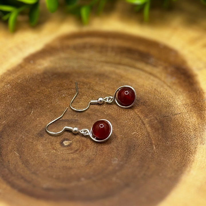Carnelian Minimal Earrings
