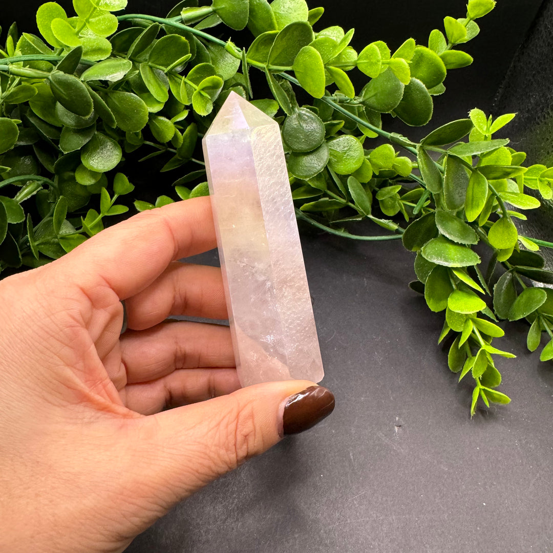 Aura Rose Quartz Polished Point #3