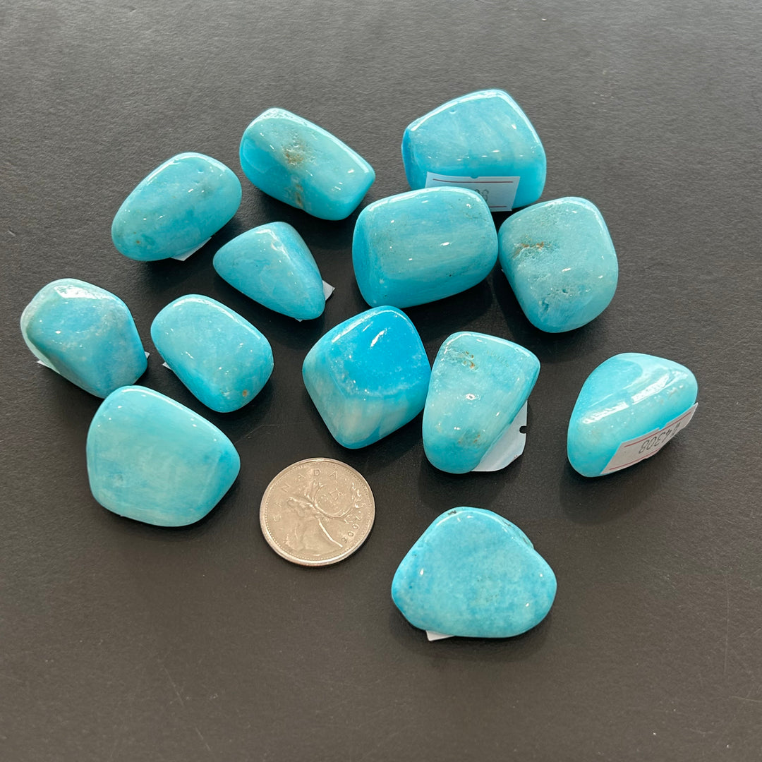 Blue Aragonite Tumbled Stone (M-L)