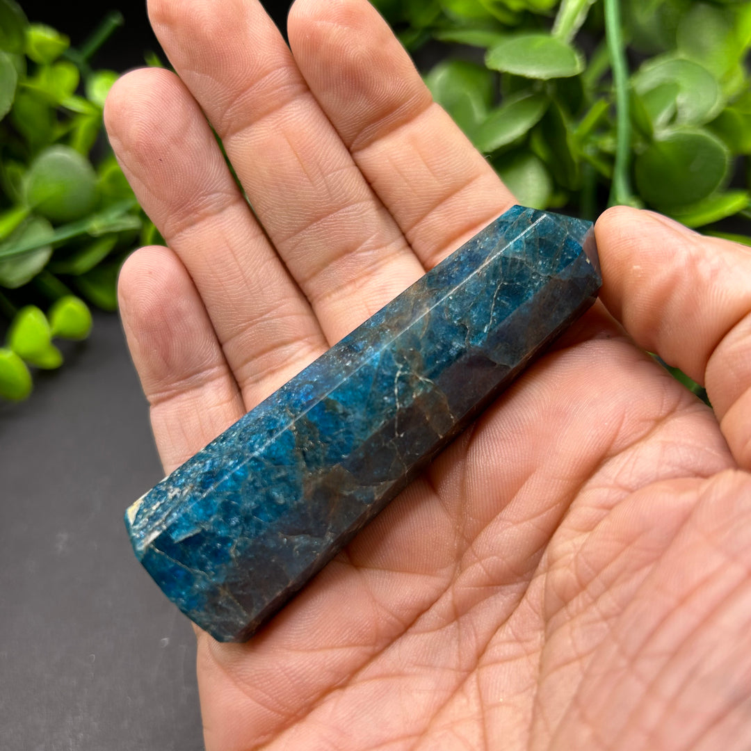 High Quality Blue Apatite Polished Point (#2)