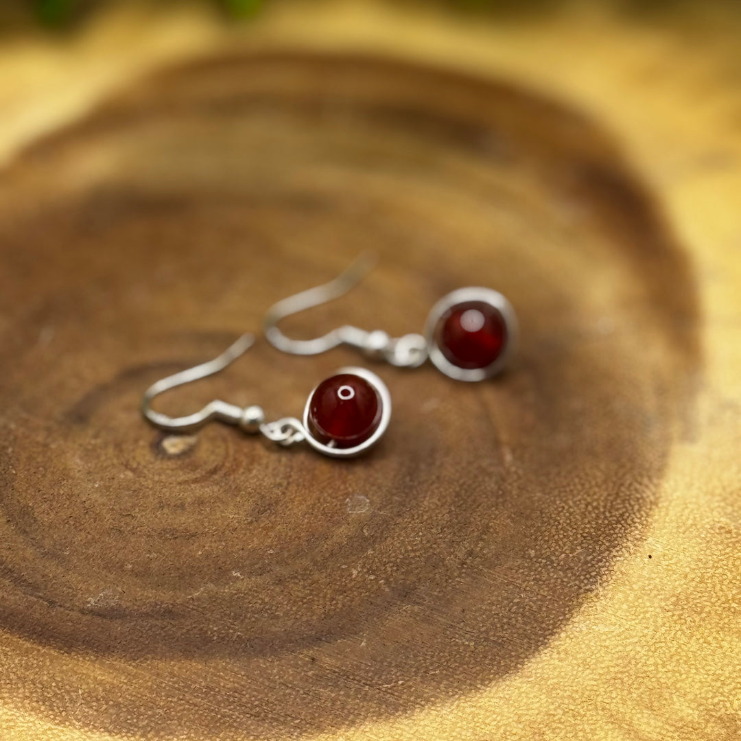Carnelian Minimal Earrings