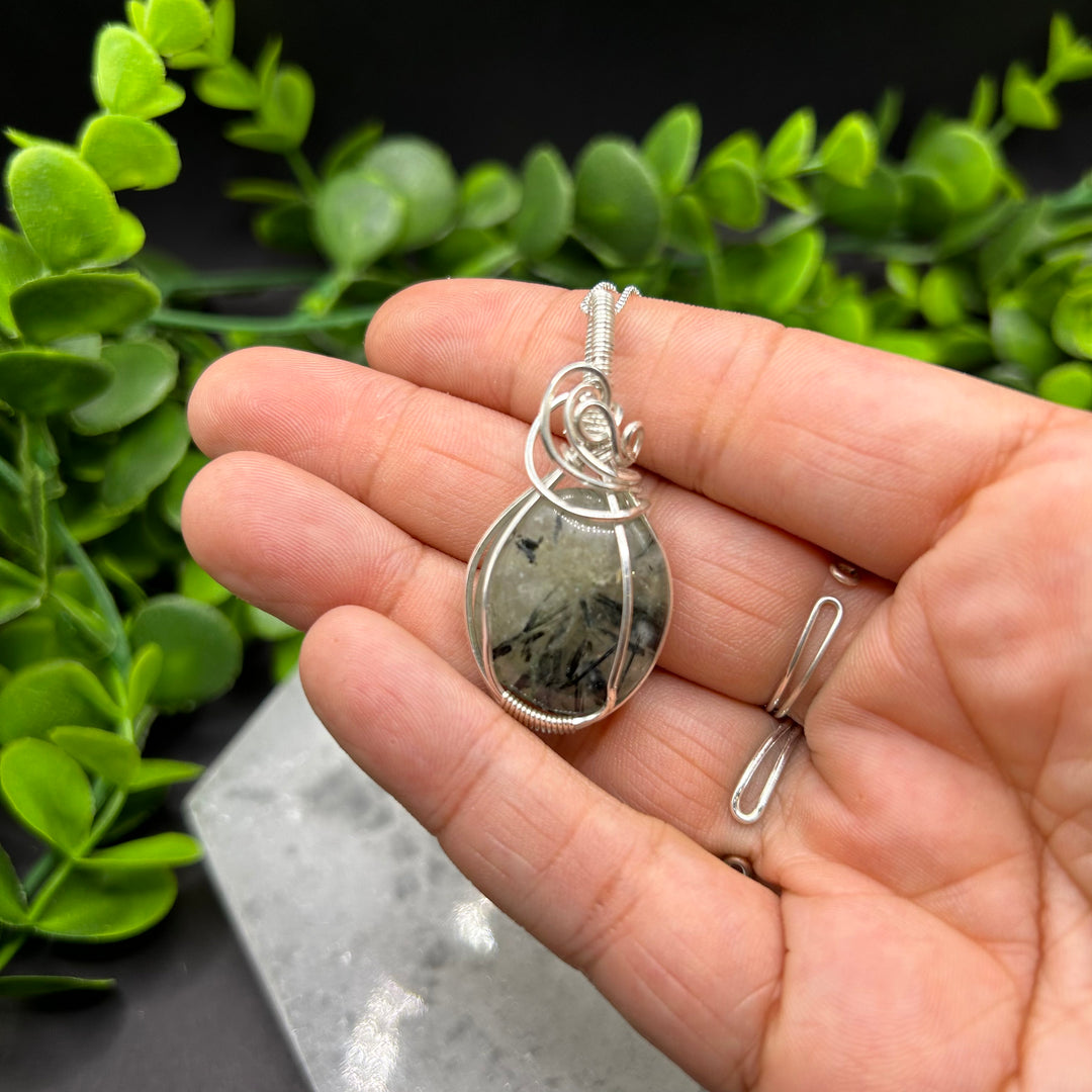 Prehnite Handcrafted Sterling Silver Pendant