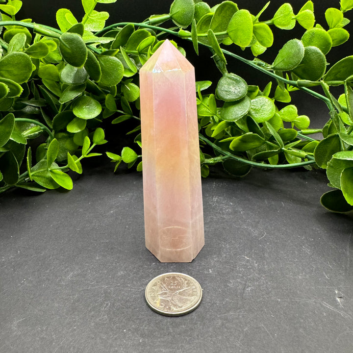 Aura Rose Quartz Polished Point #4