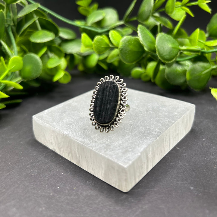 Black Tourmaline Oval Ring