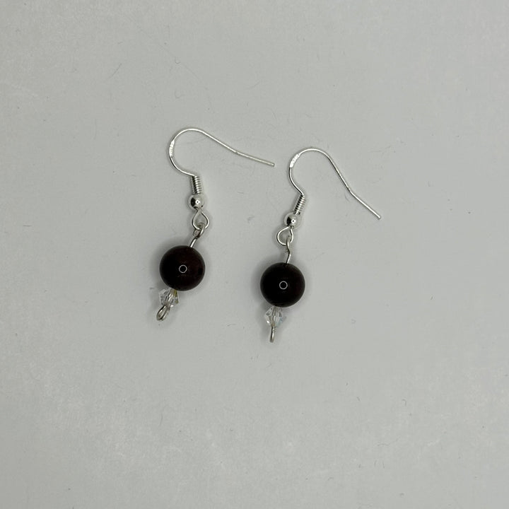 Garnet Sterling Silver Earrings